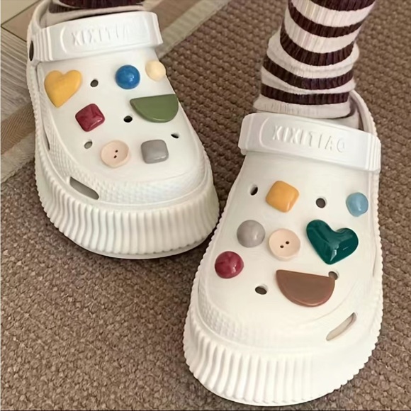 NWT 14 pc Abstract Modern Art Jibbitz Charms for Crocs Bubble Shoes - Picture 1 of 3